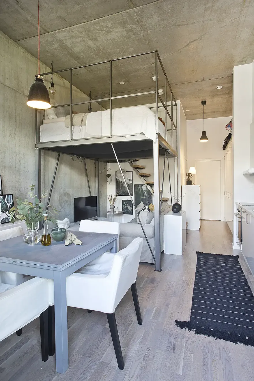 33m2 工业风工作室,完美融合空间与风格-2