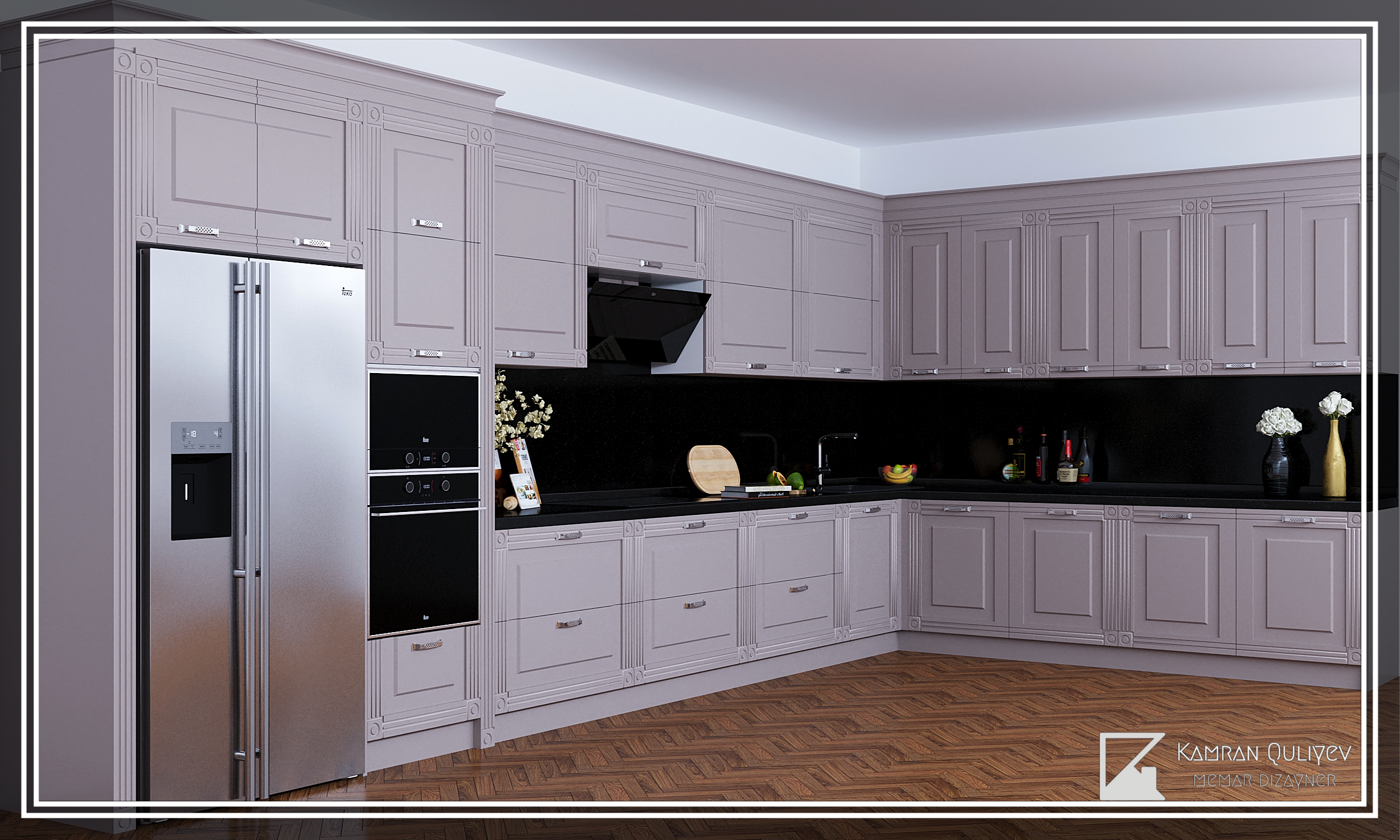 厨房 现代与新古典主义丨Azerbaijan丨Kamran Guliyev-15