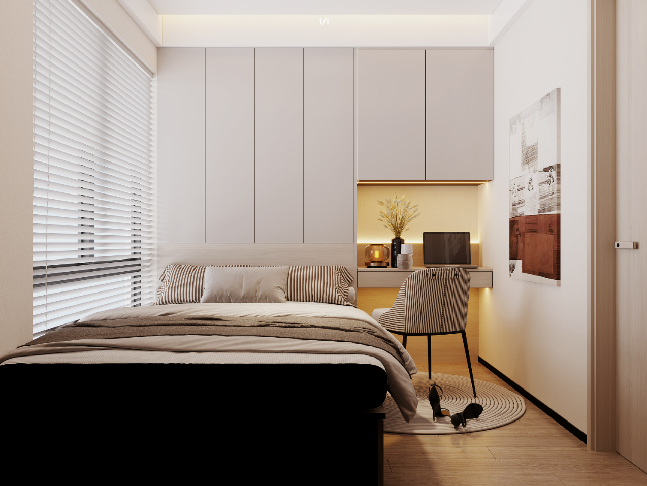 现代别墅室内+庭院效果-4