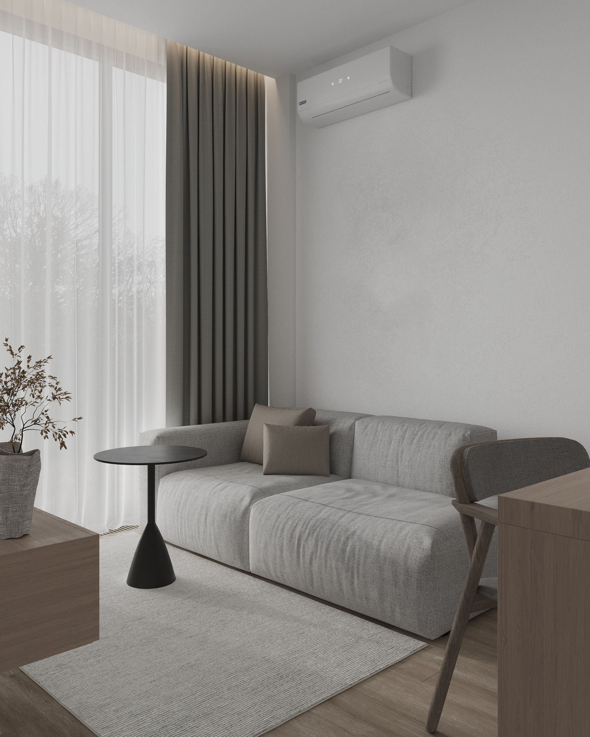 客厅厨房和浴室的可视化设计丨乌克兰丨Inesa Orlenko-12