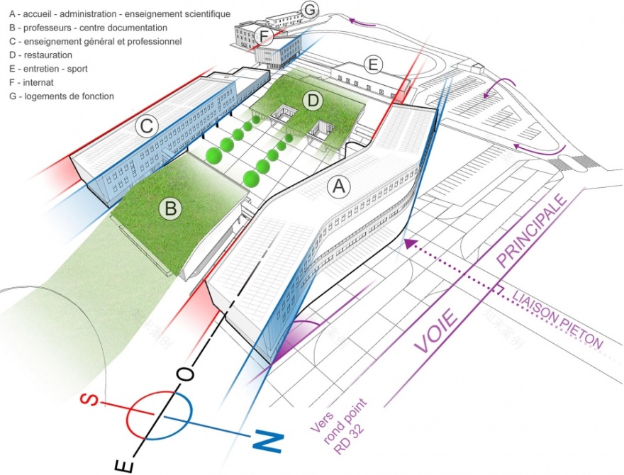 法国 Simone Veil 中学丨HellinSebbag Architectes Associés-15