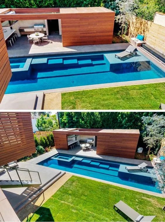 夏日庭院泳池设计，享受清凉的度假氛围-16