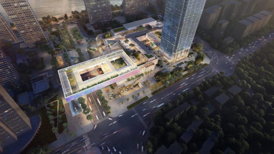 温州鹿城广场三期项目钢结构主体工程封顶-27