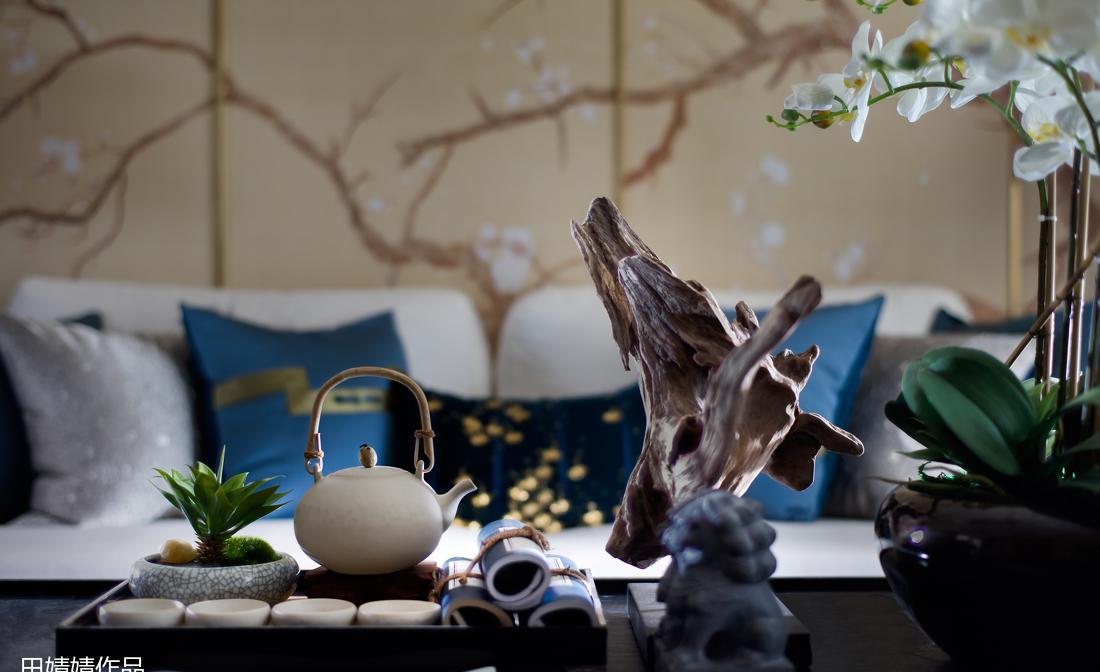 新中式风格家居设计 | 方界设计丨平层丨荏苒岁月,山水相宜-12