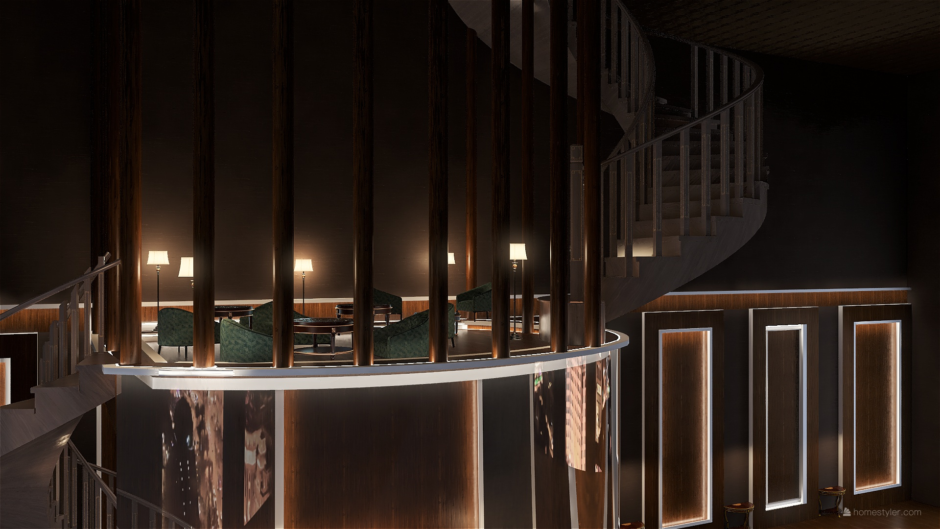 Attic Restaurant and Bar - 3D design-3