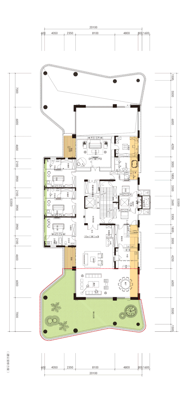 一层一户,创新“大平层”(230·760㎡多个面积段)-113