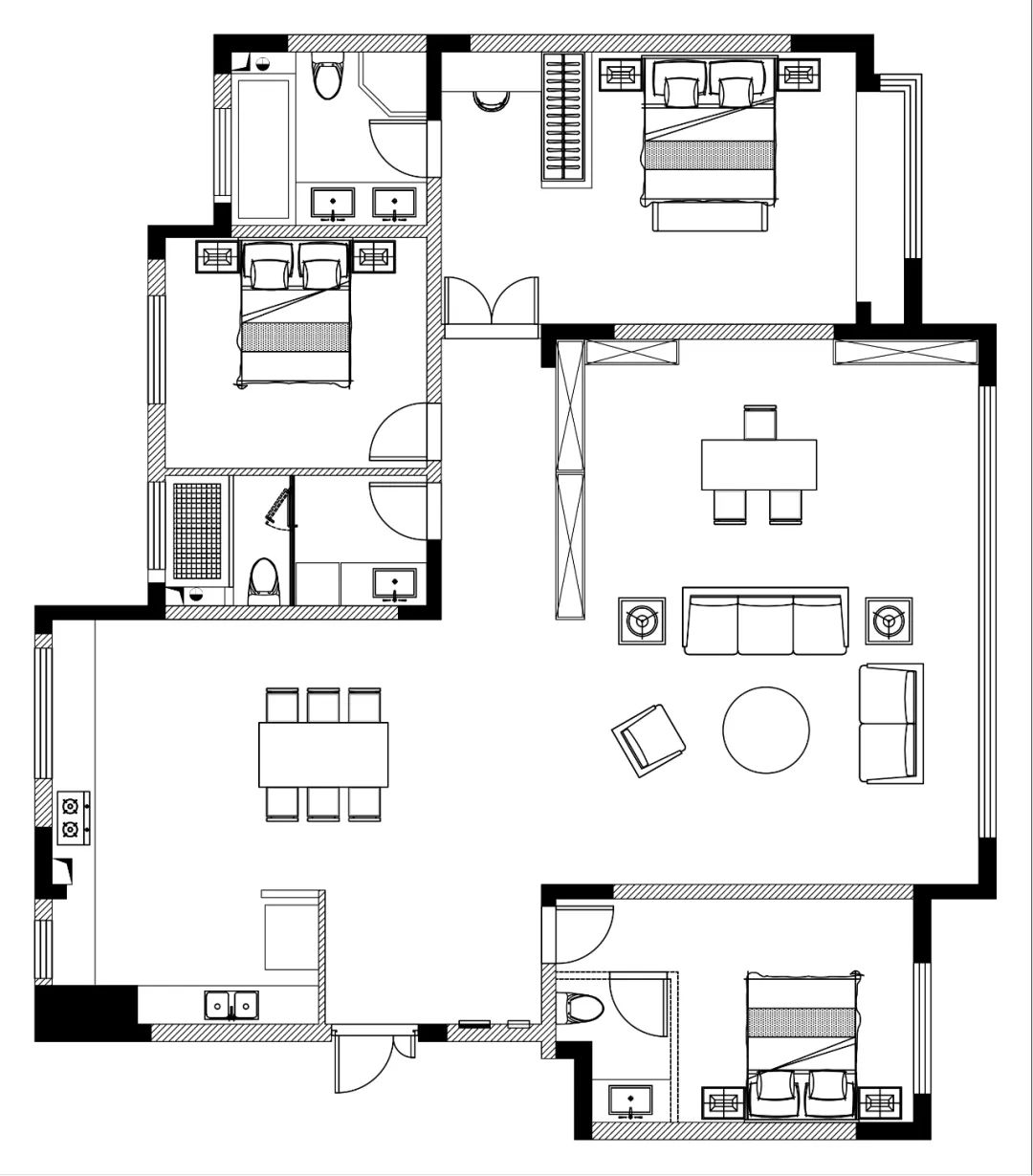 辽宁葫芦岛山河澜湾 170m²家居空间自由设计-6