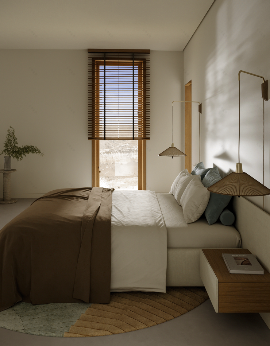 Warm Minimalist House Interior Visualization-10