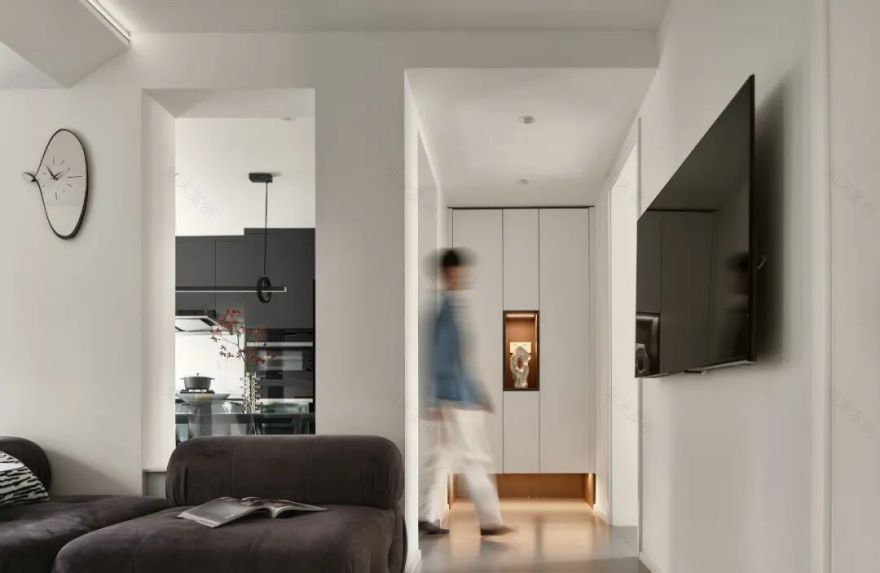 73㎡老房黑白灰简约改造丨壹石空间设计-19