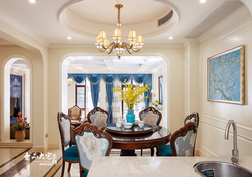 常熟 300㎡美式古典住宅设计,优雅蔓延-14