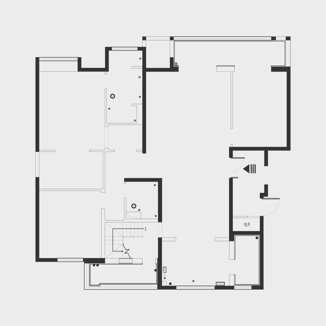 万科翡翠国际现代挑空别墅丨旗盛装饰-13