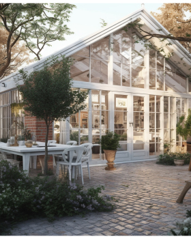 Greenhouse and Coffee Store Multi-function Complex