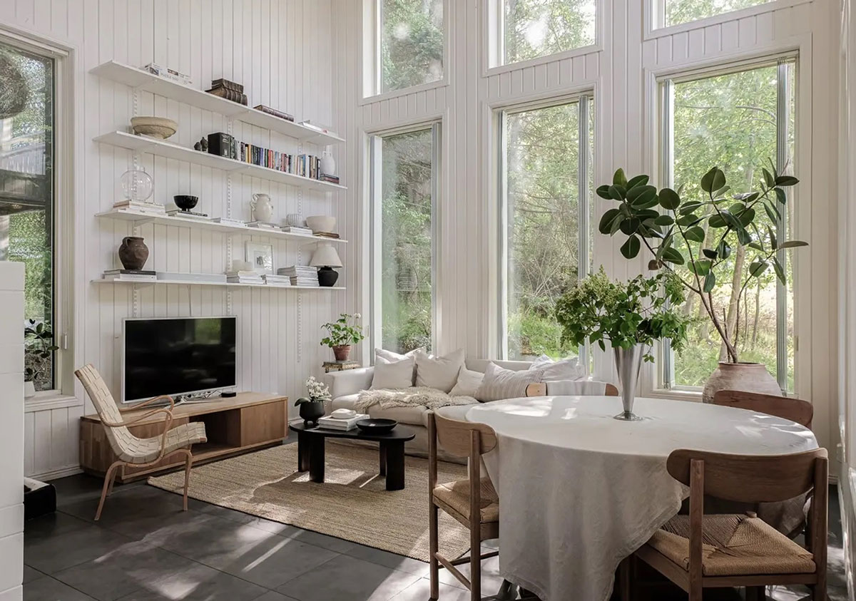 瑞典湖畔小屋 | 光与窗的完美融合-1