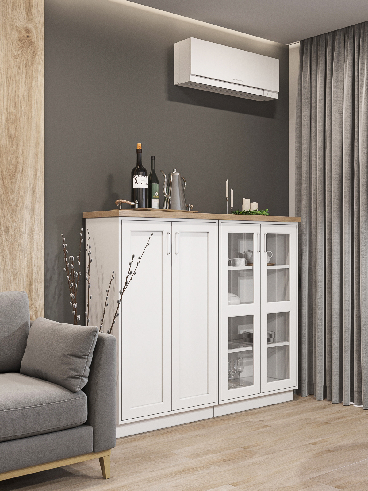 乌克兰罗旺茨镇屋简约厨房设计丨Anastasiia Trofymiuk-7