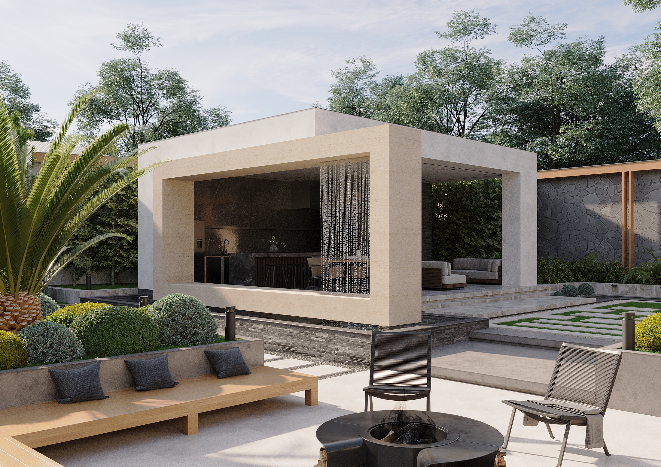 Modern Countryside Retreat with Open-Air Living Spaces-3