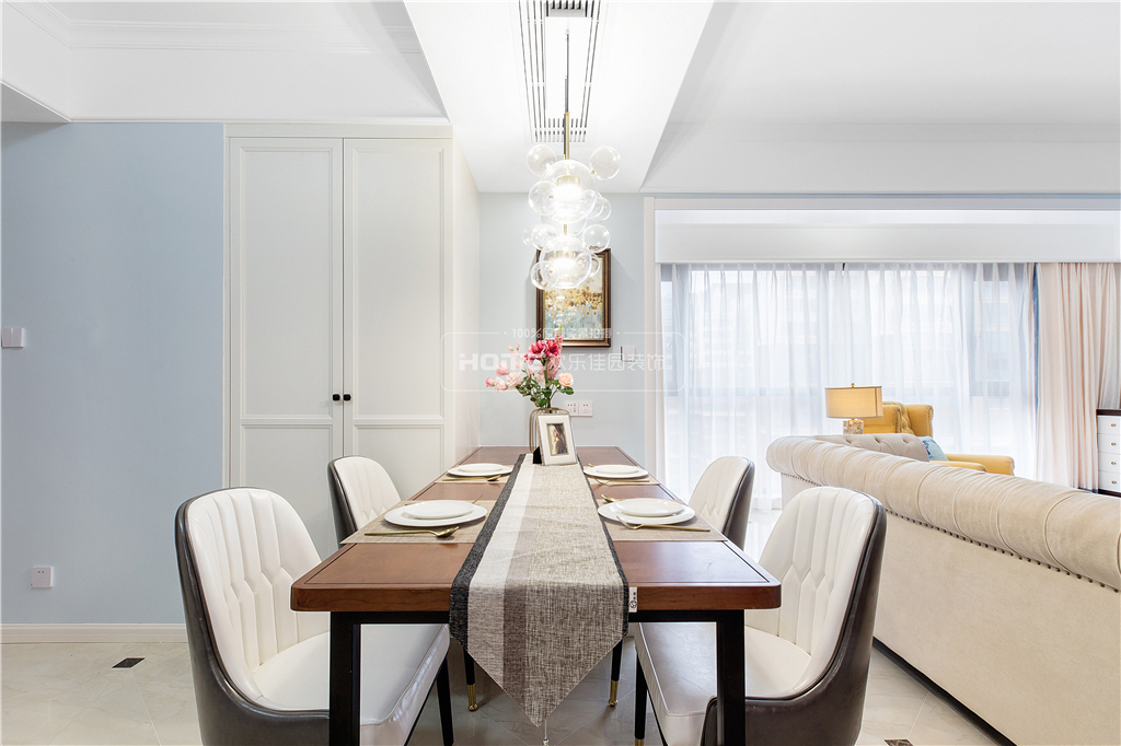 成都中德英伦世邦 140㎡美式轻奢风装修案例解析-43