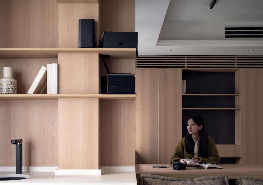 地升幕布++旋转餐桌·116m²精装房改造丨中国广州丨吴思昊-56