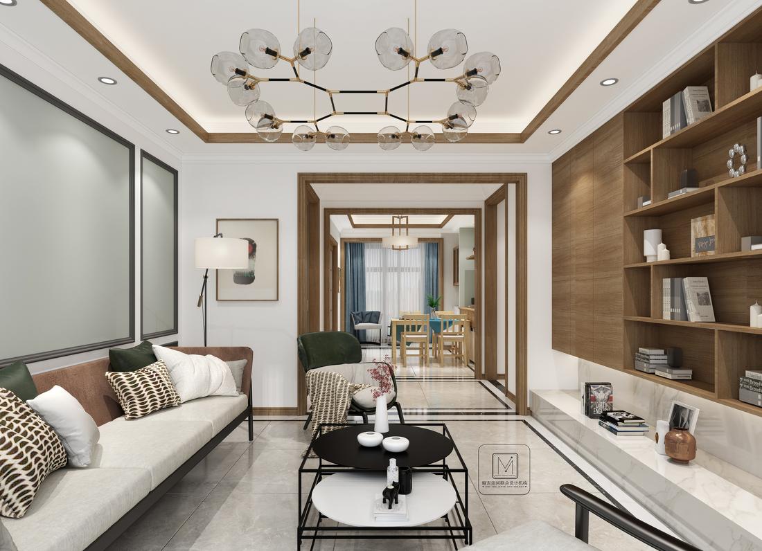 新中式家居设计 | 傅晓设计打破传统格局,实现空间合理划分-28