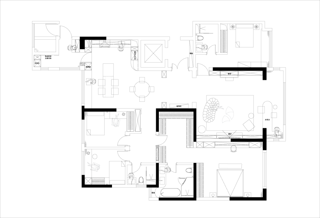 示觉设计|250㎡中海紫御豪庭，绿影泊心，拱廊叙事-71