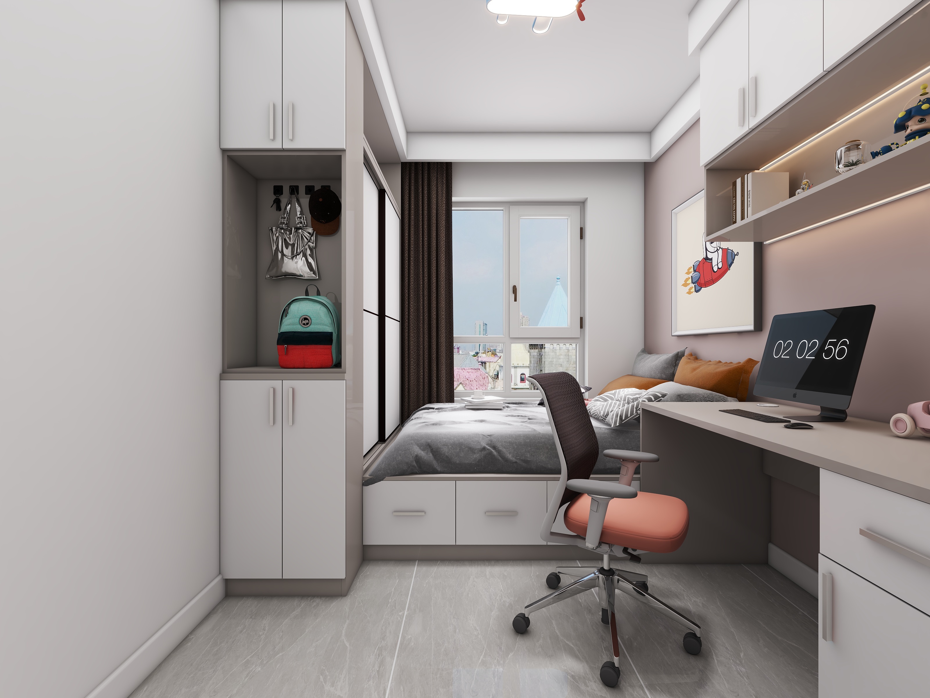 陕西安康万达one（119平方现代简约四居室）-41