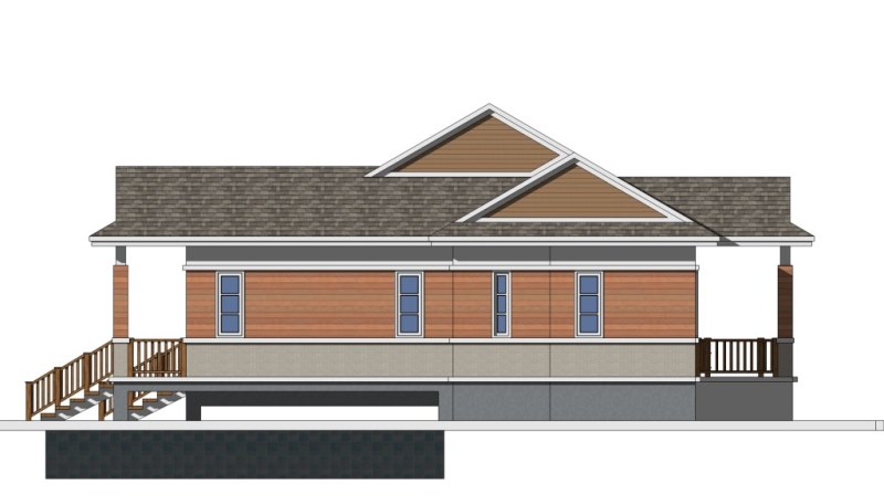 现代一层四卧室住宅设计-24