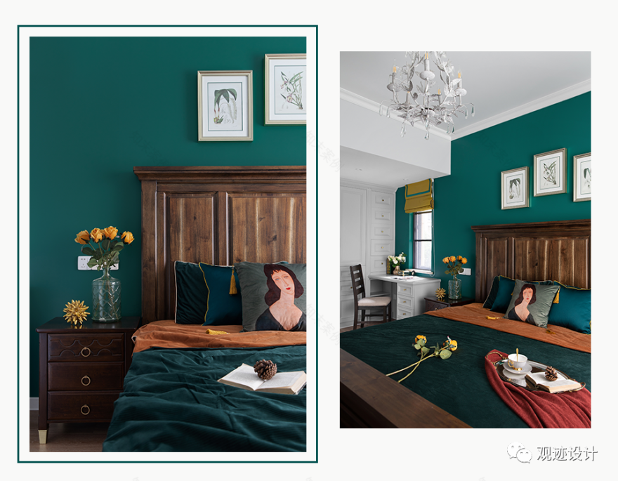 湖南长沙 158㎡复古美式家居,浪漫艺术与生活的交融-61