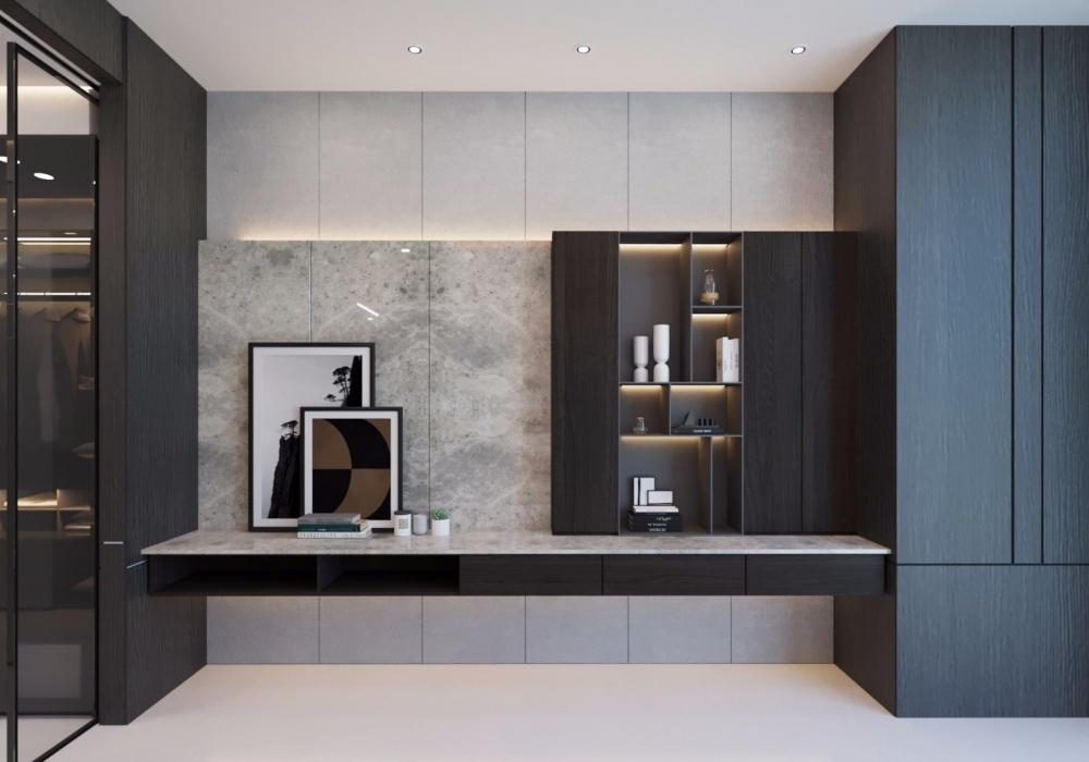 塔斯卡国际整装 | 别墅级客厅设计，材料展示区的精致魅力-19