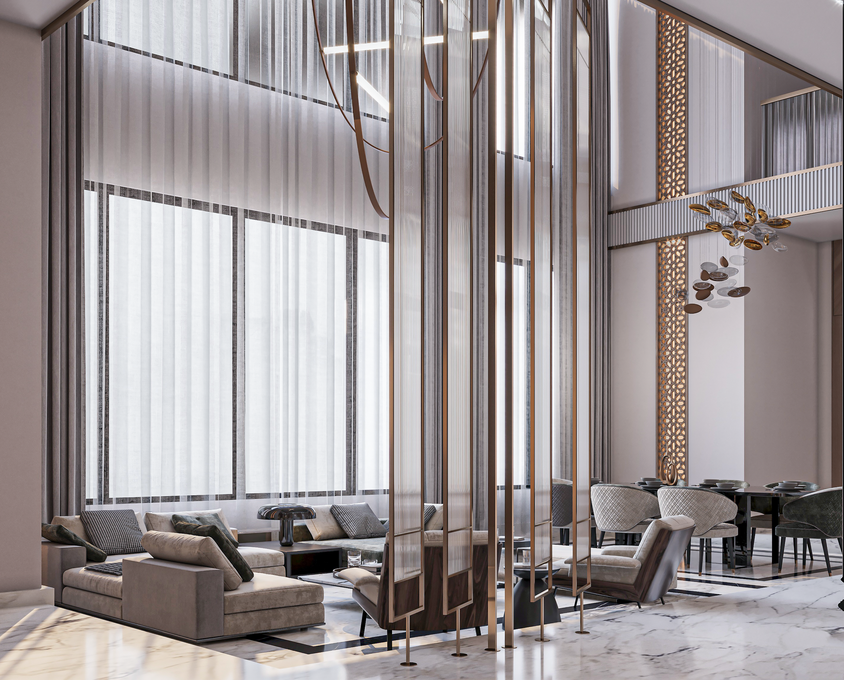 意式轻奢复式丨沙特阿拉伯丨Axis Architects-3