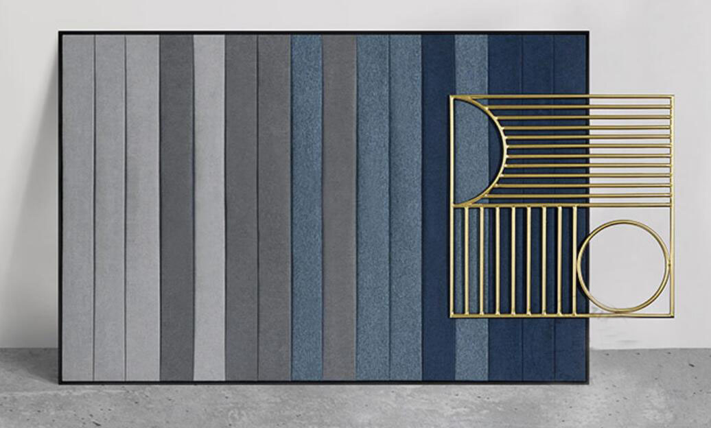 立体皮革金属实物画现代简约轻奢客厅卧室样板间餐厅装饰画挂画-5