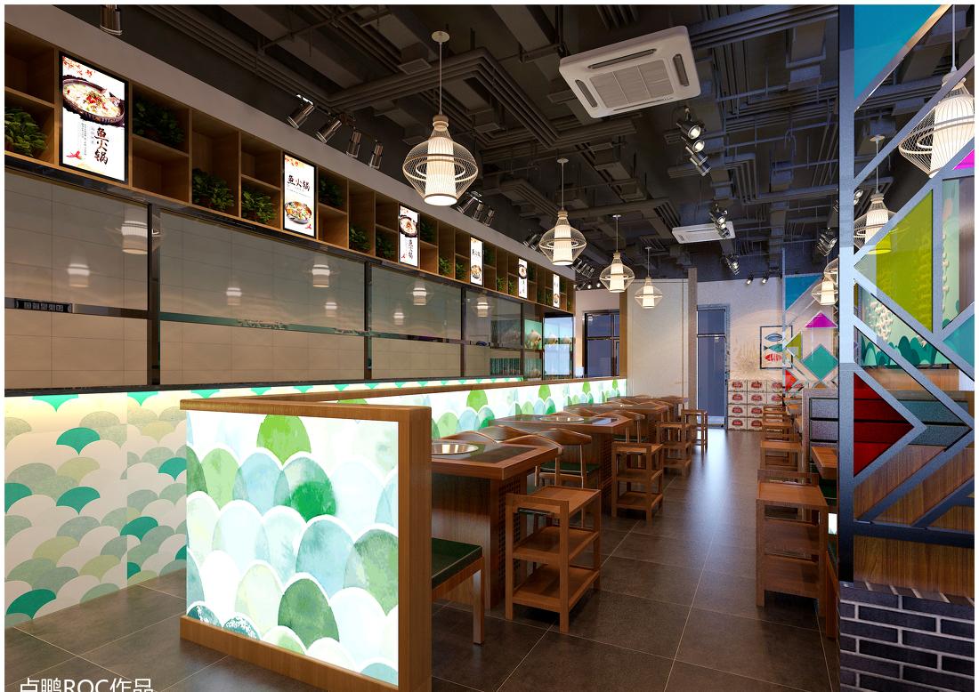济南斗鱼阁鱼火锅,卢鹏(ROC LU)设计诠释独特室内风格-8