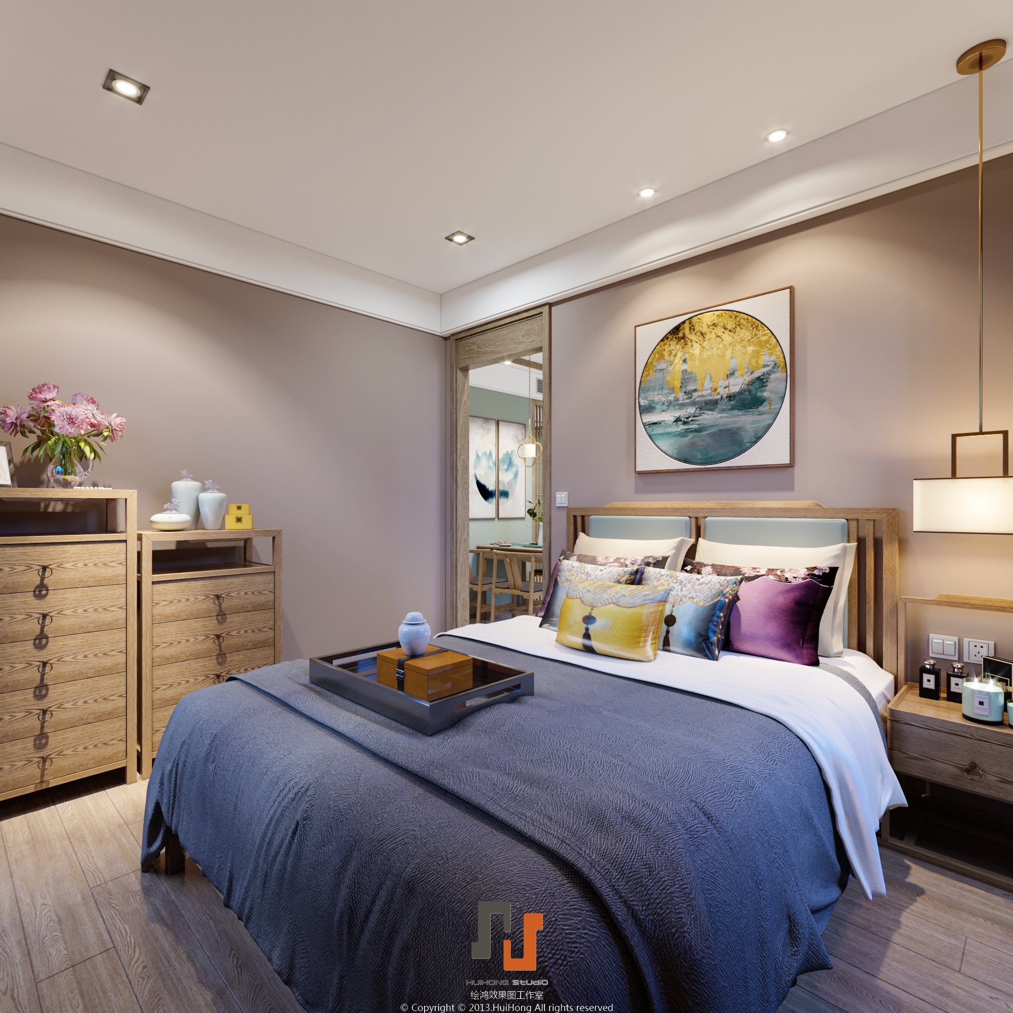 新中式小户型样板间惊艳亮相-7