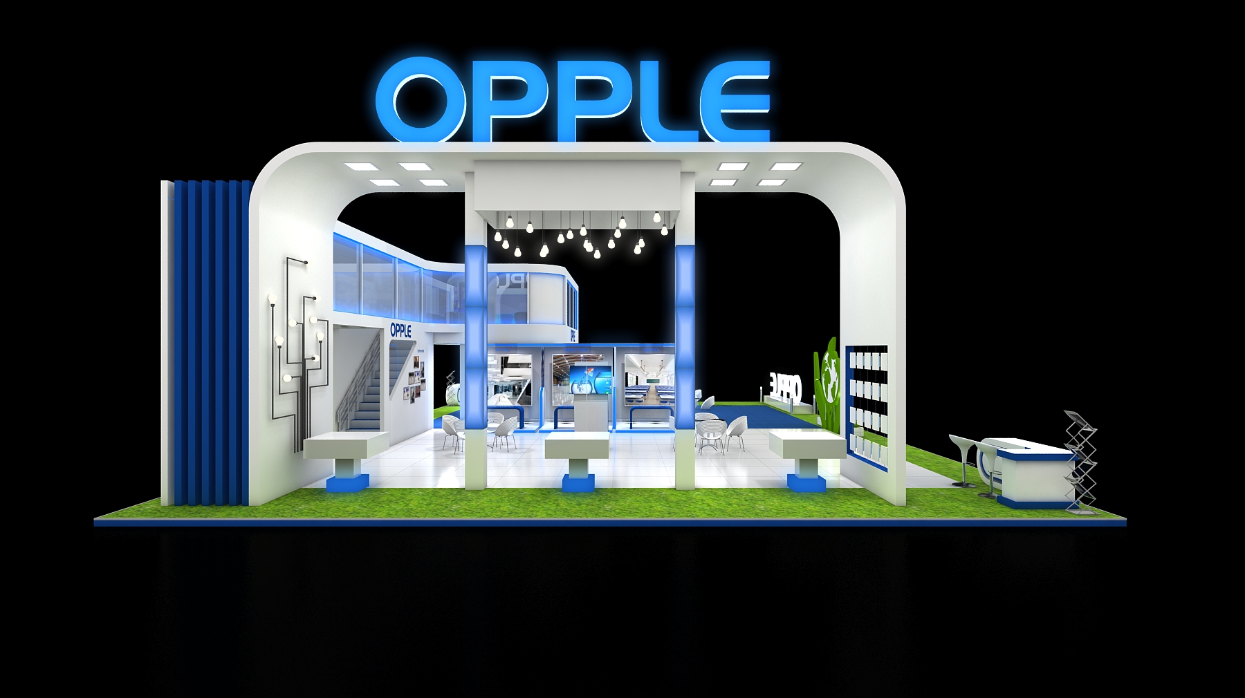 OPPLE exhibition stall design 280sqmtr. with mezzanine-2