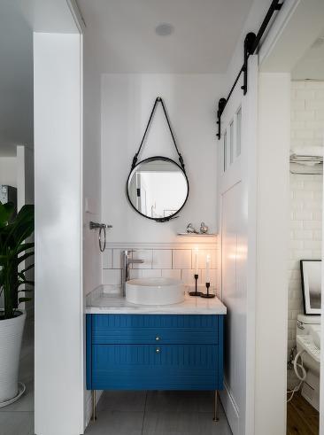 上海北欧风公寓设计,皇家代尔夫特蓝的 INS 风情-46