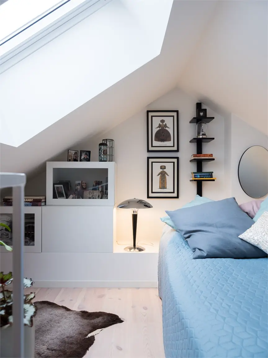 瑞典 35m²小复式，空间设计典范-12