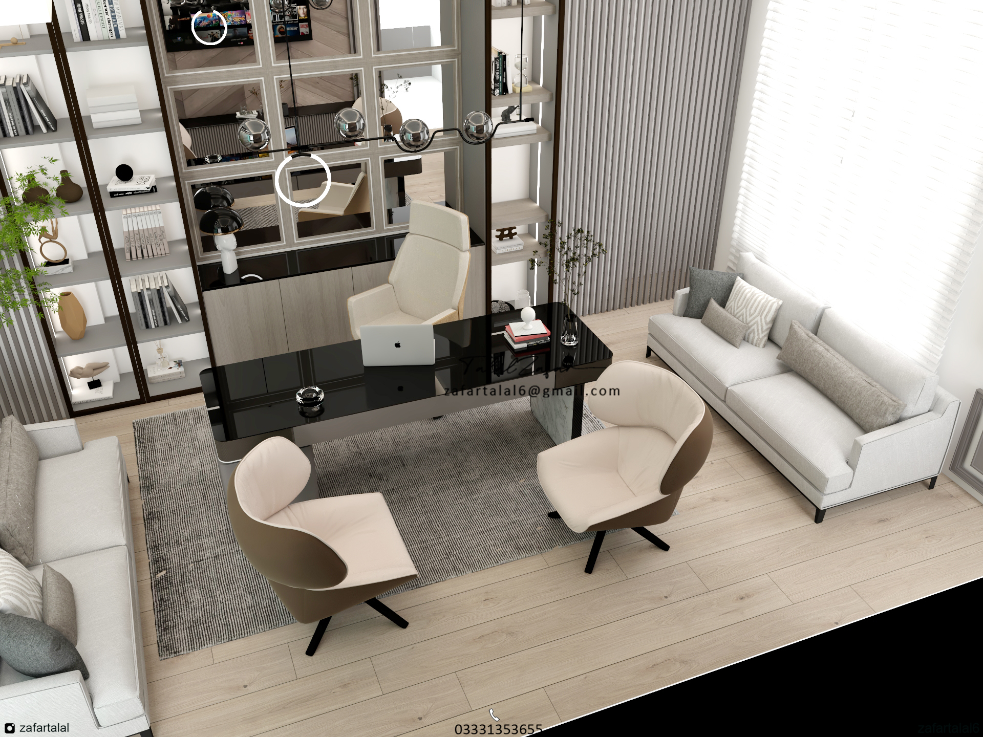 办公室房间（蓝色海洋）-5