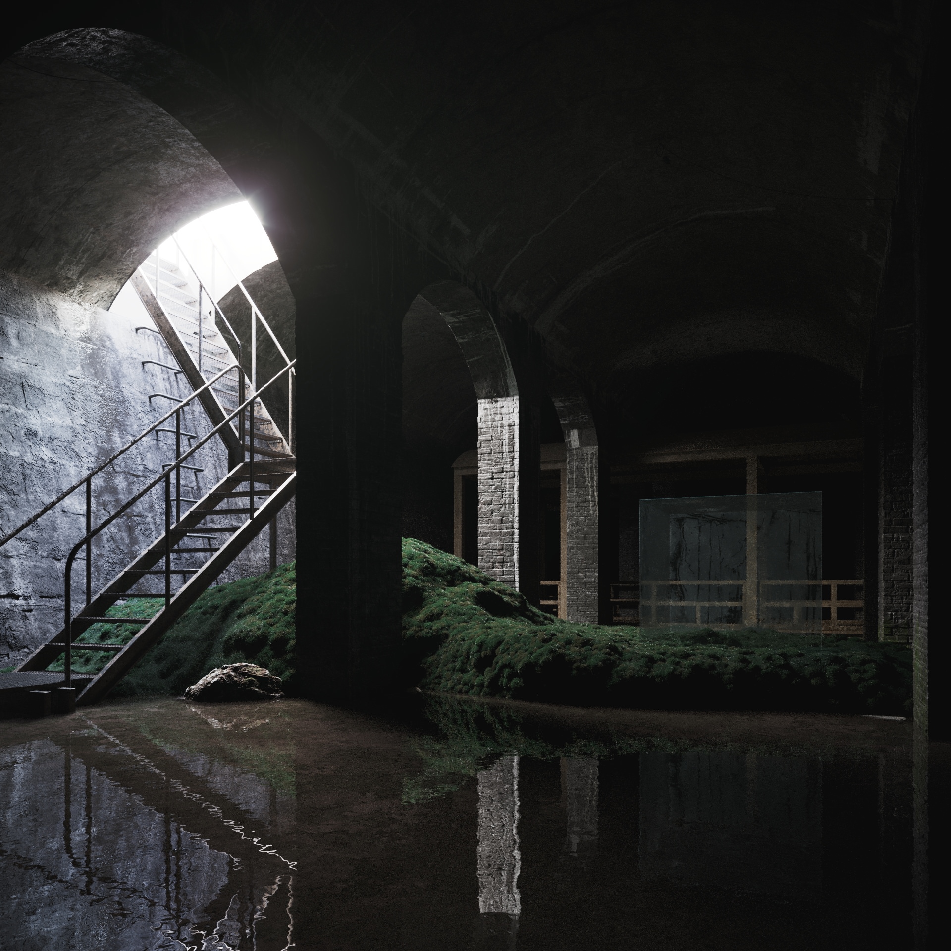 荷兰地下画廊 Cisternerne“水之展”的 3D 建筑设计丨Lunas Visualization-5