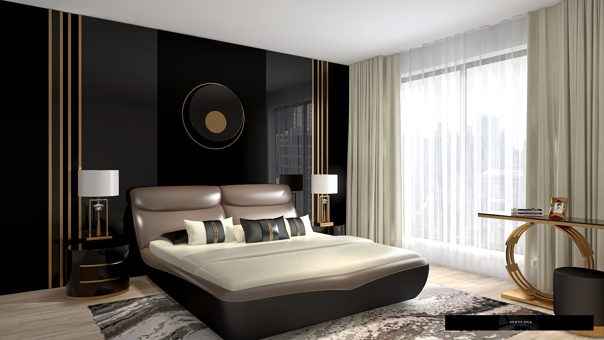 黑色金色阴谋丨Svetlana Interior-14
