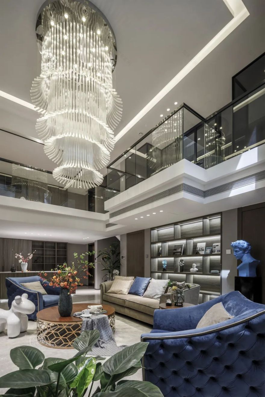 英庭名墅 400m²现代美式设计丨尚层别墅装饰-25