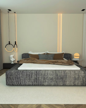 Modern interior design for a bedroom