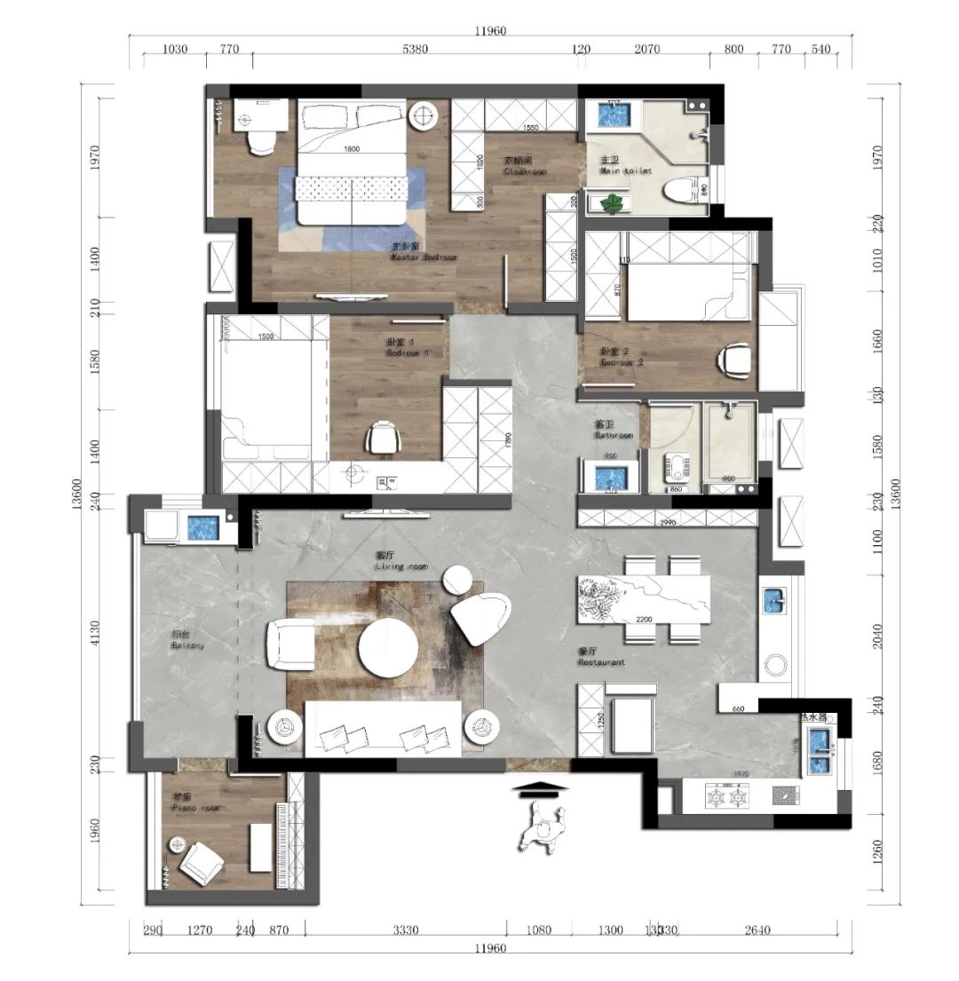 雍容华府现代住宅丨壹号院空间装饰-10