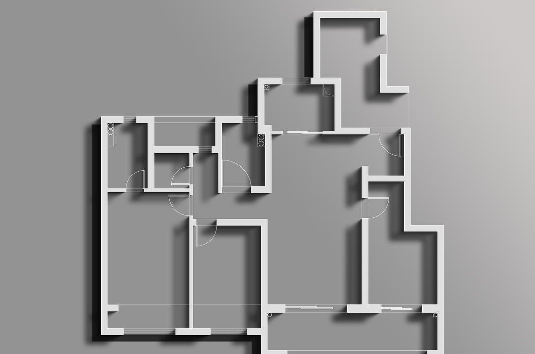 现代奶油风三口之家改造-8