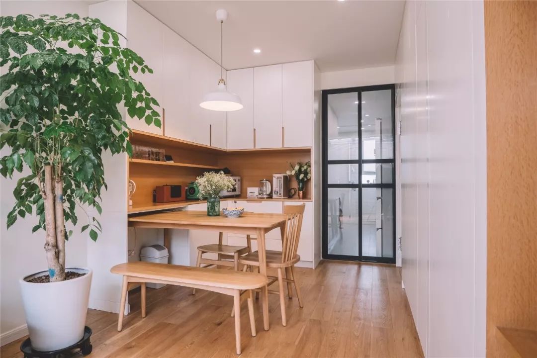 小户型餐厅餐边柜+吊柜设计-13