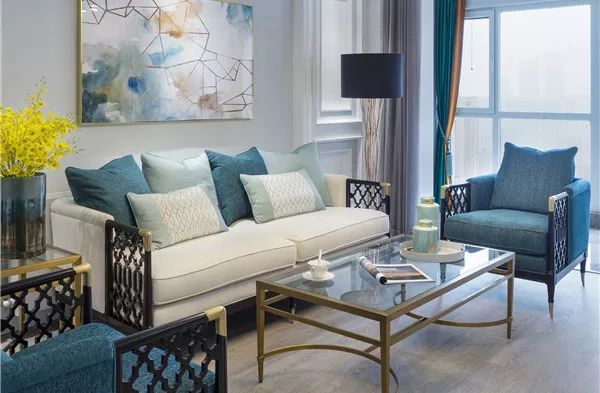 《远黛》 | 新中式风格,原木温暖,青蓝雅致,空间通透-105