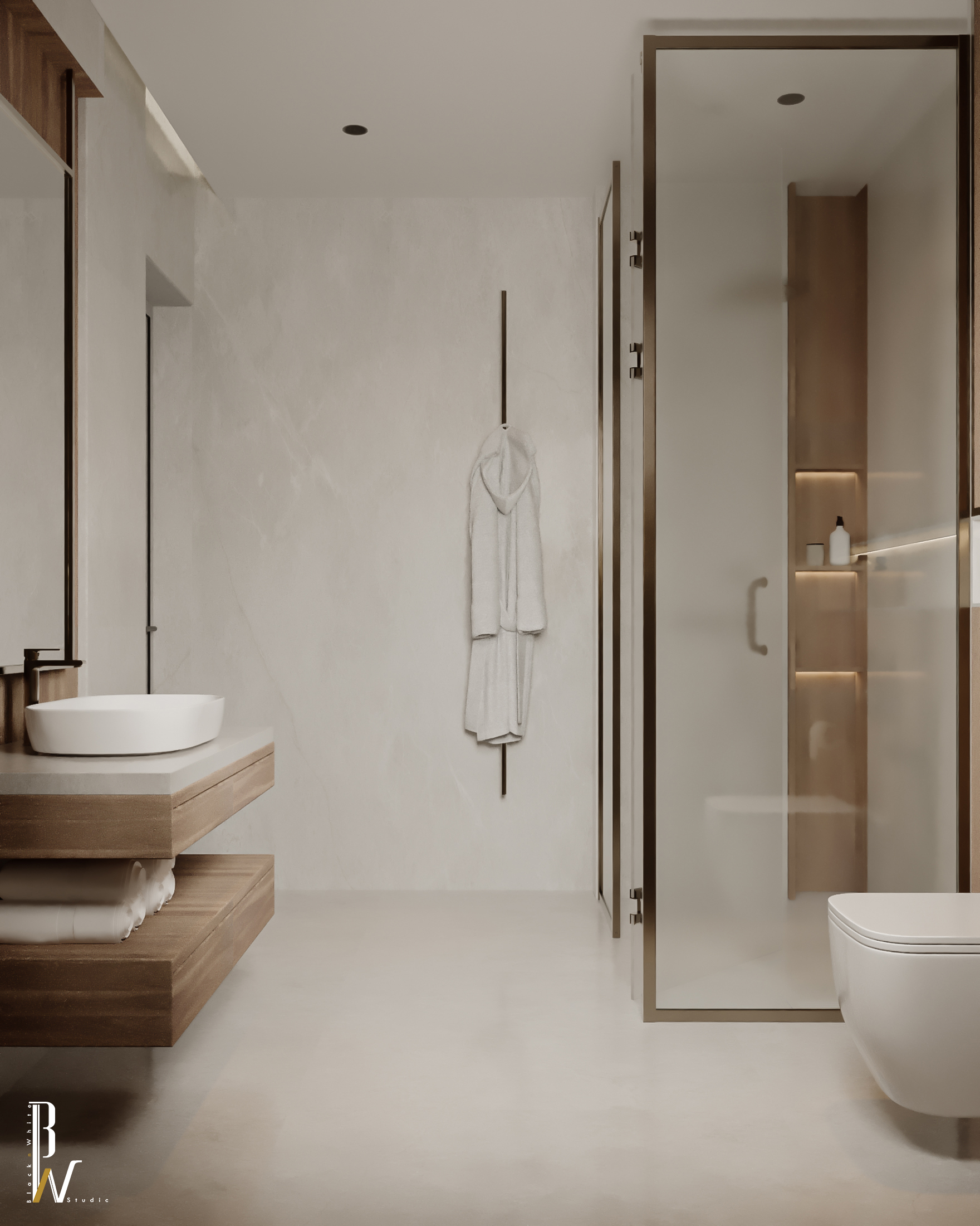 单人间·阿联酋，单人卧室丨阿联酋丨Black N White Studio-19