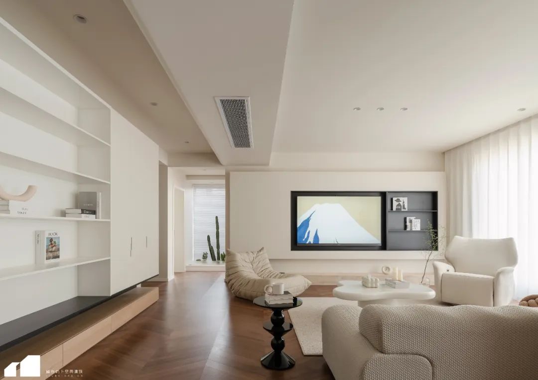 奶油风私宅设计丨留白屿下空间建筑-19