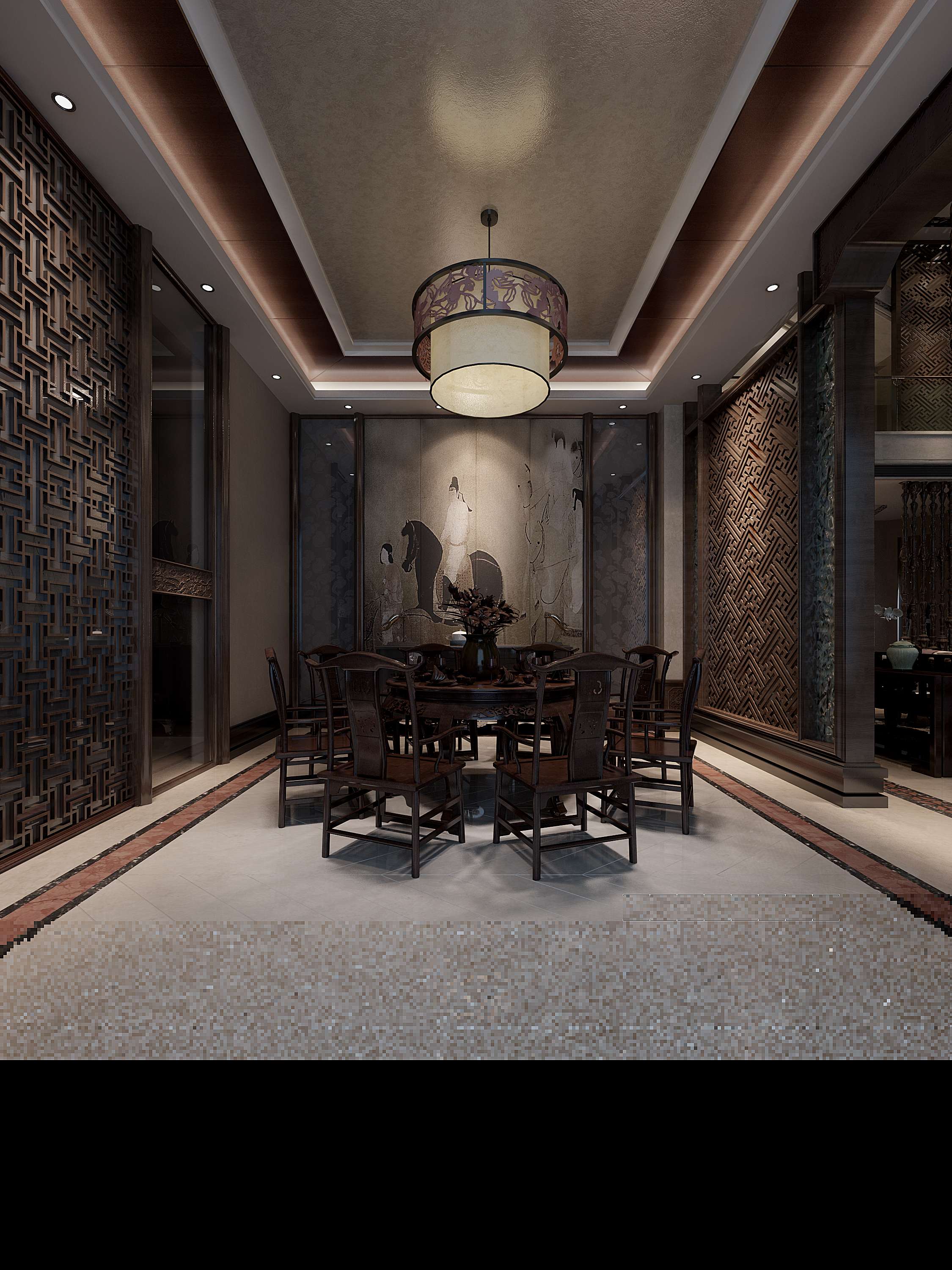 新中式风格奢华酒店餐厅 会所包房 包厢 包间 高清效果-3-7