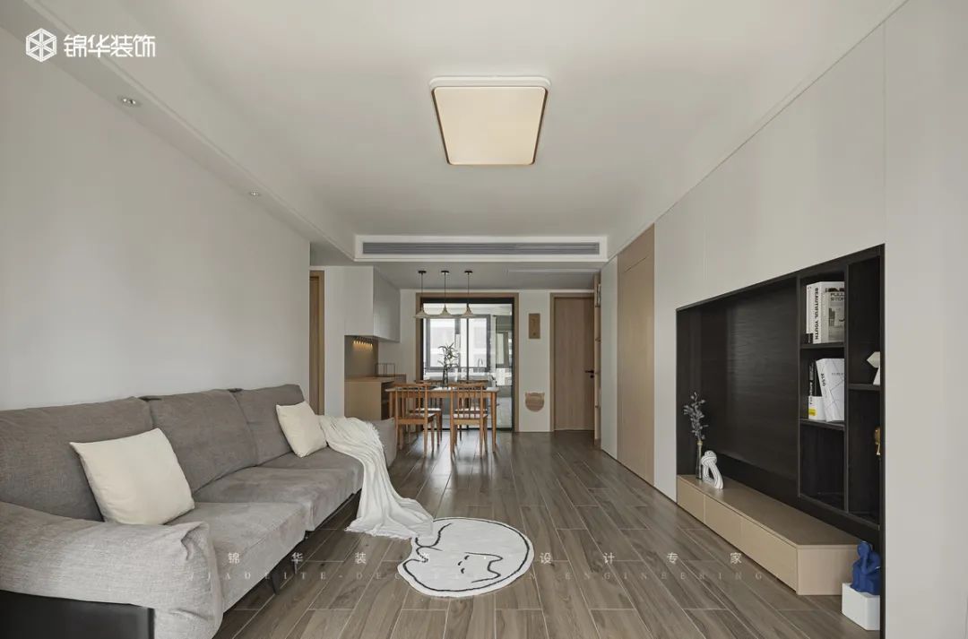 99㎡极简木质空间丨锦华装饰-26