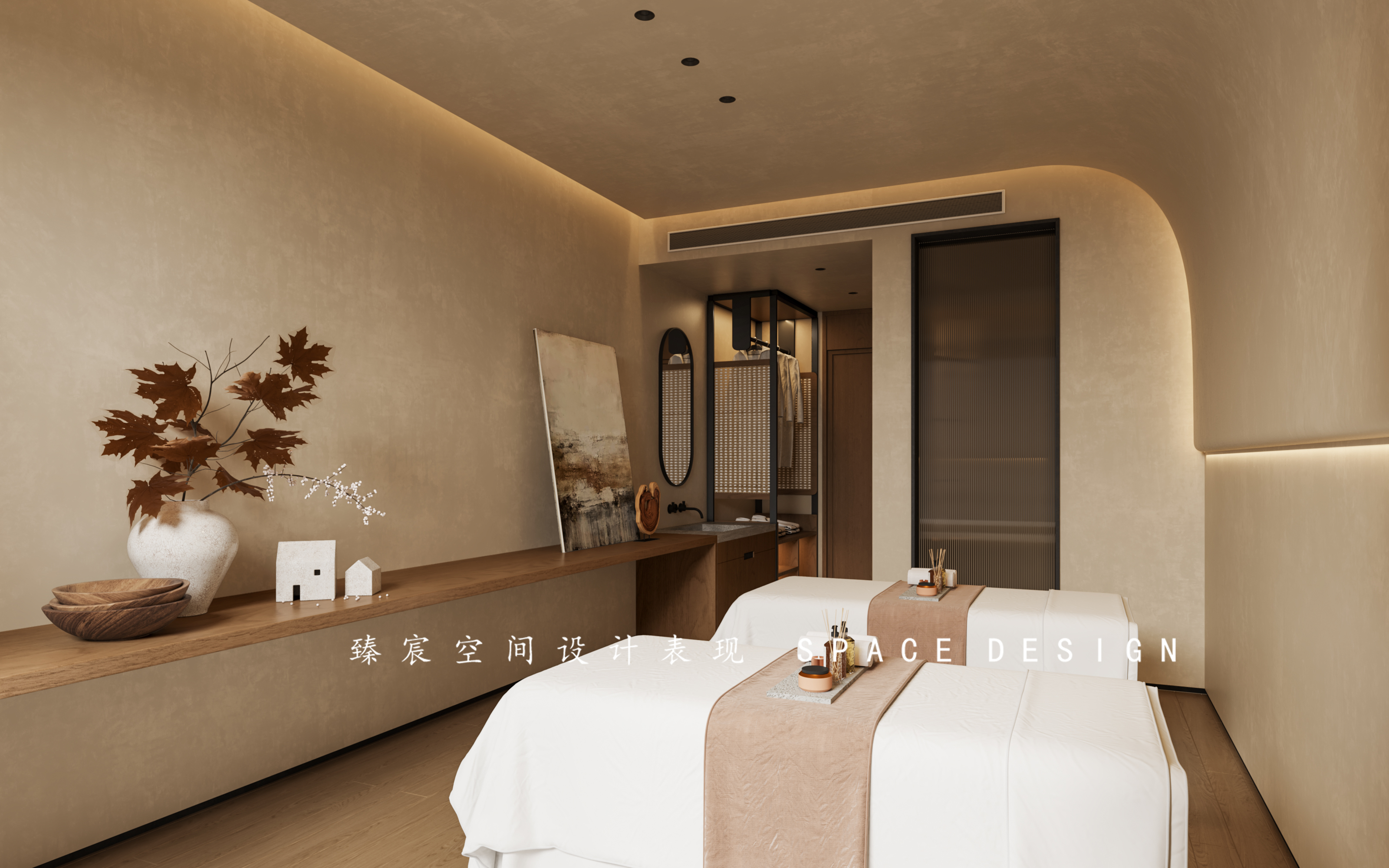 SPA会所丨中古民宿酒店丨臻宸空间设计表现-10