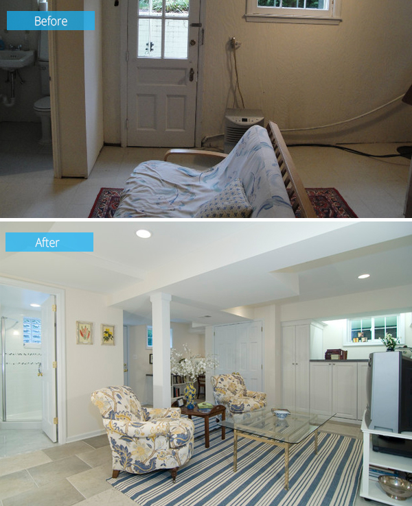 马里兰州乏味地下室的乡村风改造-4