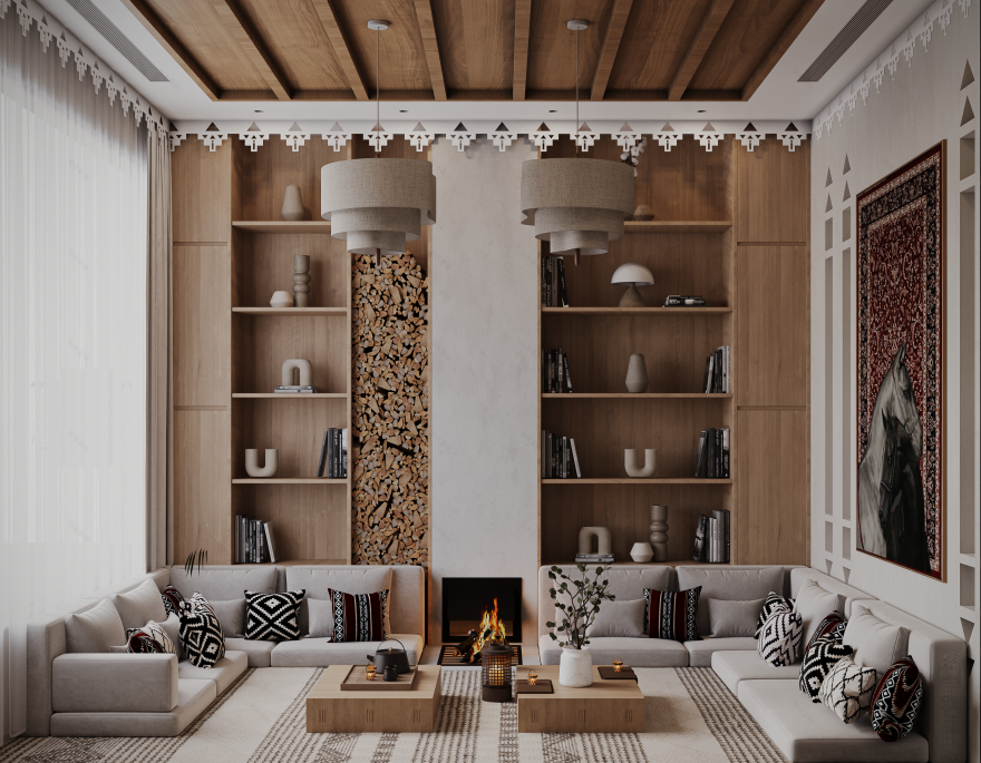 纳吉迪议会(注:Najdi一般音译为纳吉迪 ,Majlis常见意思为议会、理事会 ,具体需结合实际语境判断) 丨沙特阿拉伯丨Samah Hassan Designs-3